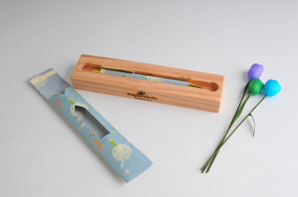 PCHWF4 Paperbirds Handmade Wooden Card & Mobile Phone Holder – Flowers or Pencil Slot Design