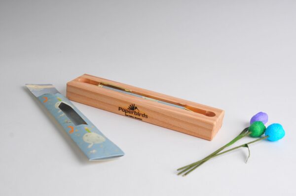 PCHWF5 Paperbirds Handmade Wooden Card & Mobile Phone Holder – Flowers or Pencil Slot Design