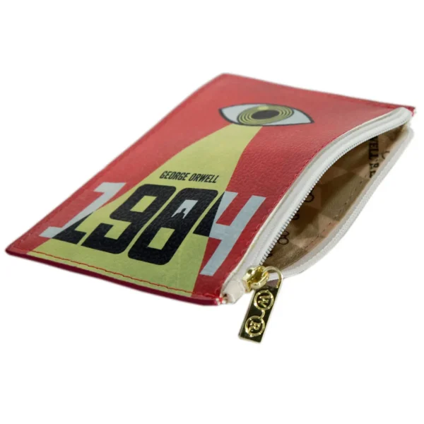 1984 wallet inside 1984 Book Vegan Leather Coin Purse Card Wallet
