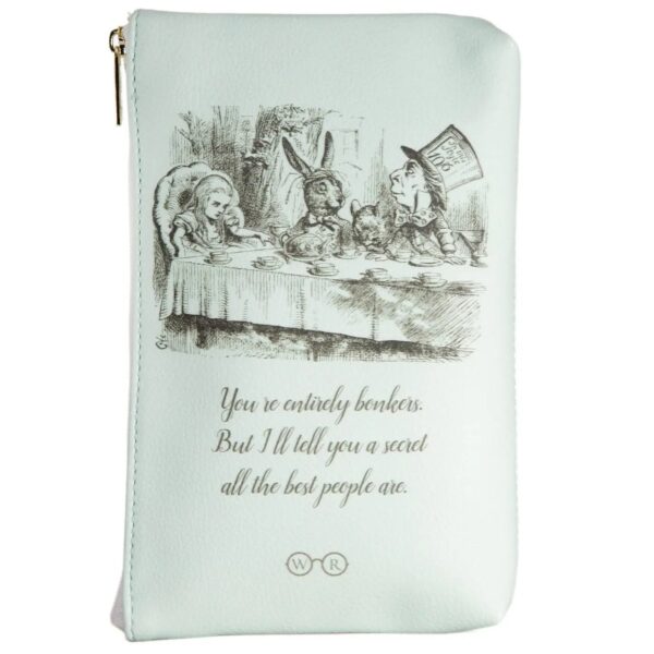 Alice In Wonderland Original Turquoise Book Pouch Purse Bag