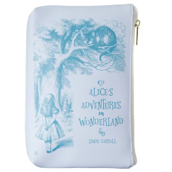 Alice case front Alice In Wonderland Original Purple Book Pouch Purse Clutch