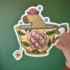 CAPTDCS3.jpeg Capybara Tea Die Cut Sticker