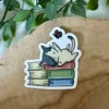 Cat with Butterfly Die Cut Sticker