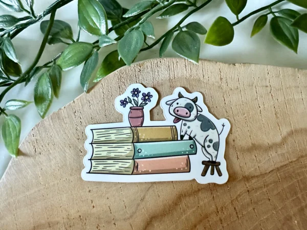 Cow Lick Die Cut Sticker