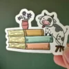 Cow Lick Die Cut Sticker