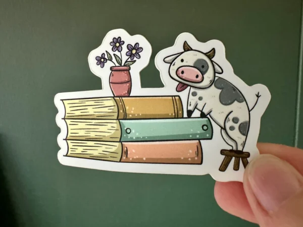 Cow Lick Die Cut Sticker