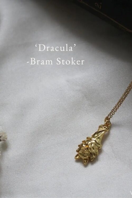 DRACMON1 Dracula Bookish Pendant Necklace