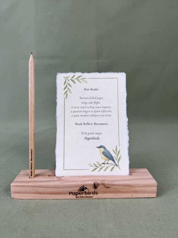 IMG_4487 Paperbirds Handmade Wooden Card & Mobile Phone Holder – Flowers or Pencil Slot Design