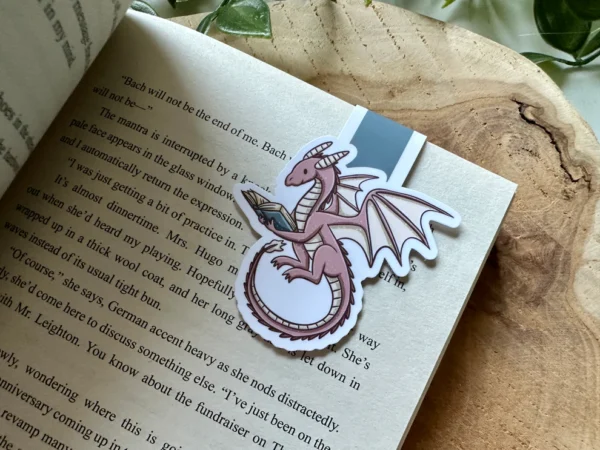 PINDMB2.jpeg Pink Dragon Magnetic Bookmark