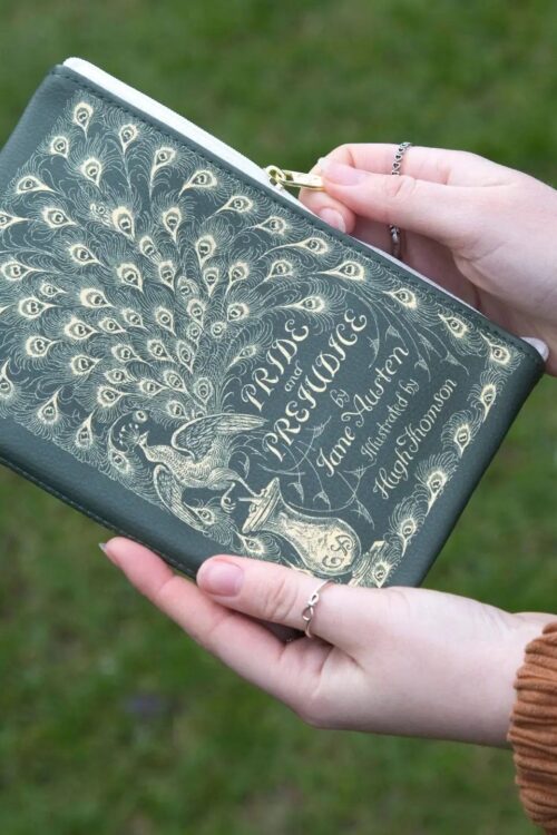Pride And Prejudice Green Makeup Pouch