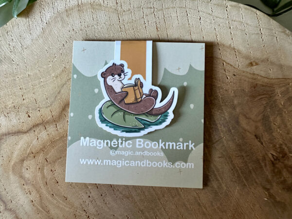 Reading Otter Magnetic Bookmark