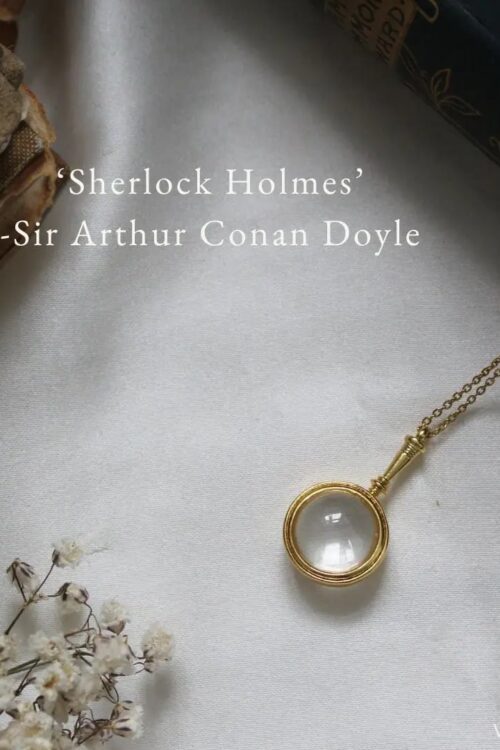 SHERSIN1 Sherlock Holmes Bookish Pendant Necklace