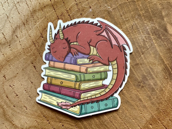 Sleeping Dragon Die Cut Sticker