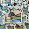 Cat with Butterfly Die Cut Sticker