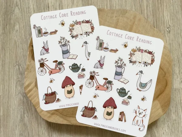 Cottage Core Reading Sticker Sheet