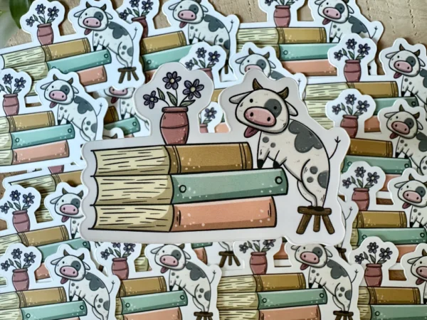 Cow Lick Die Cut Sticker