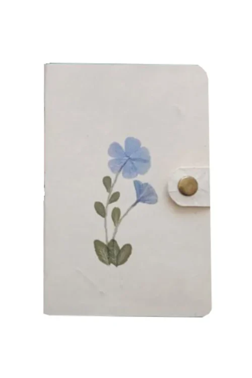 PN255 Notebook Gampi paper decorated with real flowers