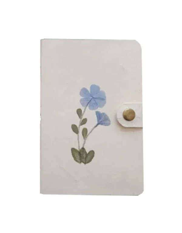 PN255 Notebook Gampi paper decorated with real flowers