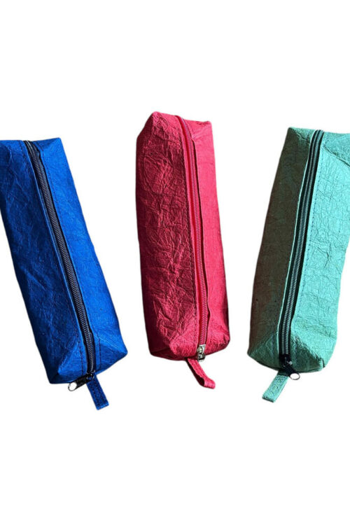 Pencil pouch leather paper