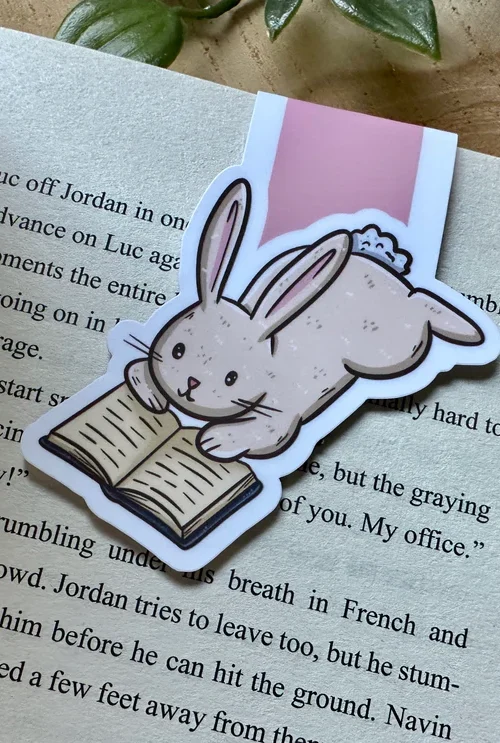 Reading Bunny Magnetic Bookmark
