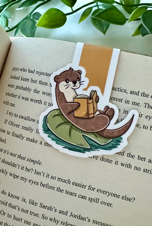 Reading Otter Magnetic Bookmark