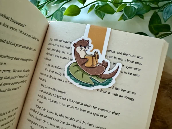 Reading Otter Magnetic Bookmark