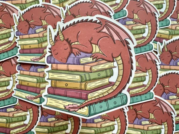 Sleeping Dragon Die Cut Sticker