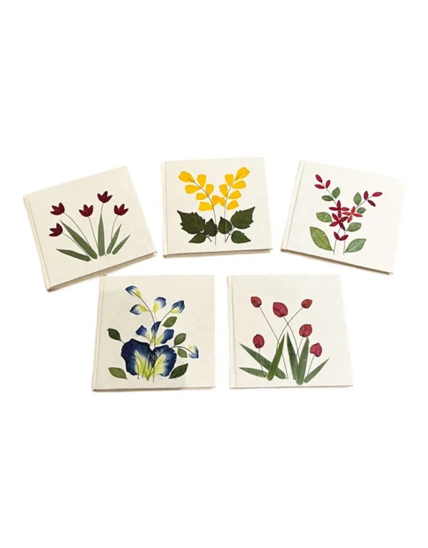 TH178 Notebook Mulberry Paper with floral decoration