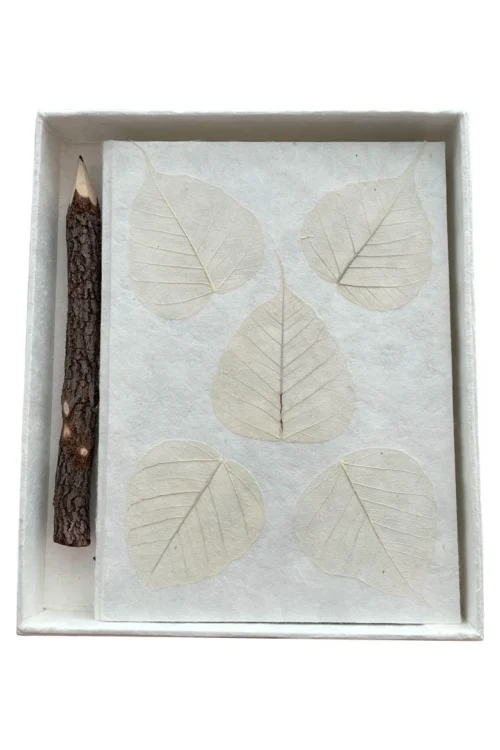 Notebook mulberrypaper, box and pencil