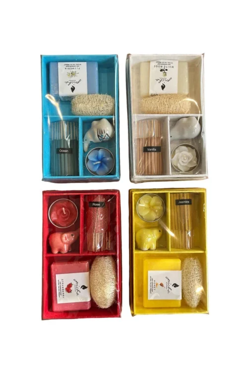 TH414 Gift box incense and candles 10x16 cm