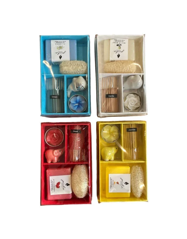 TH414 Gift box incense and candles 10x16 cm