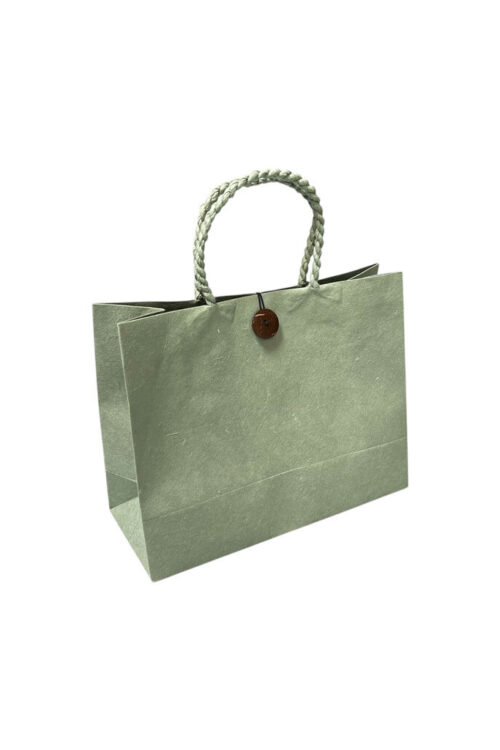 TH9912 Bag made from mulberry paper Green