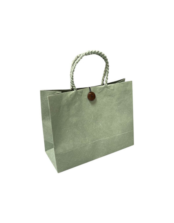 TH9912 Bag made from mulberry paper Green