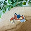 Cosy Fox Die Cut Sticker