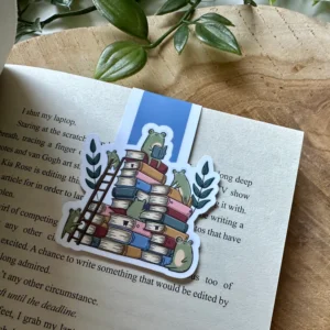 Froggie Book Stack Magnetic Bookmark
