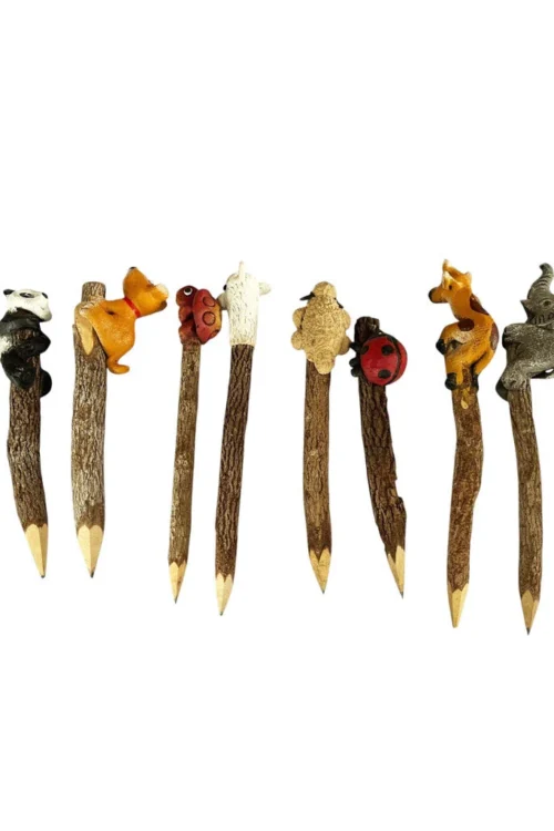 th216-set-of-8-animal-shaped-pencils Wooden Pencil with Animal on Top