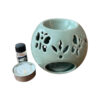 Porcelain Oil Burner, with Scented Oil