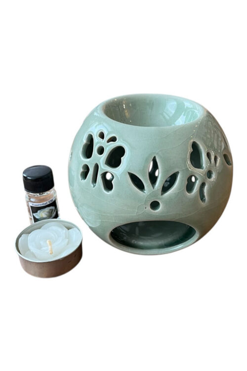 th160-porcelain-oil-burner-with-scented-oil Porcelain Oil Burner, with Scented Oil