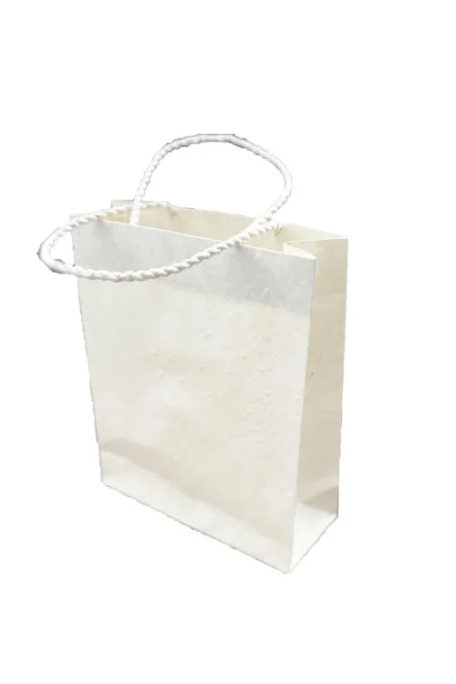 th9709-mulberry-paper-bag-30x25cm Bag Made From Mulberry Paper (Ivory)