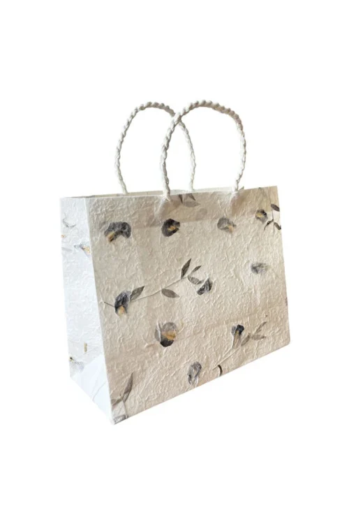 th9711-set-of-10-bags Bag Made From Mulberry Paper (Blue Flowers)