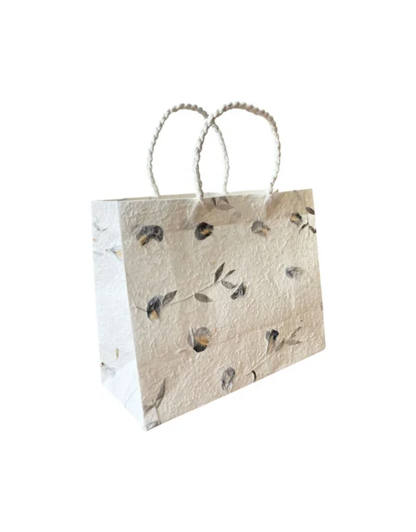 Bag Made From Mulberry Paper (Blue Flowers)